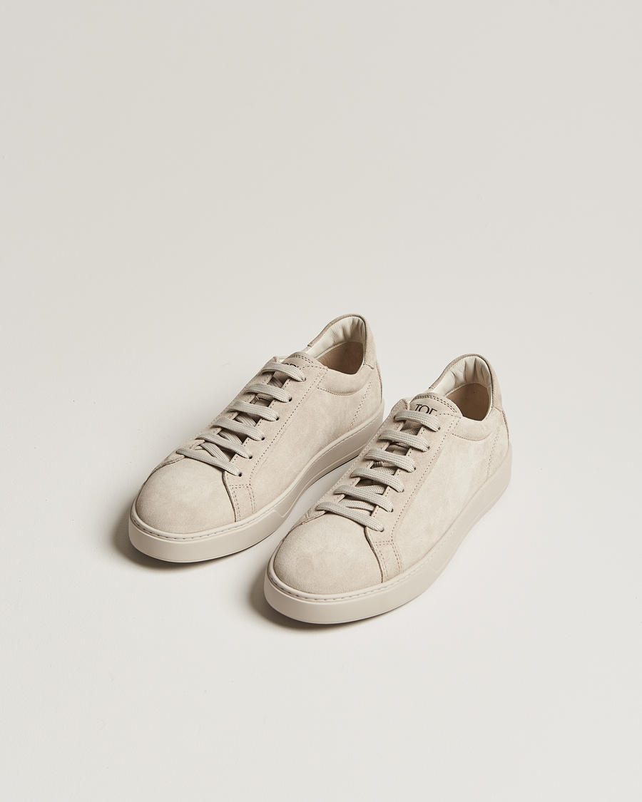 Heren | Suède schoenen | Tod's | Cassetta Lacciata Sneaker Light Grey Suede