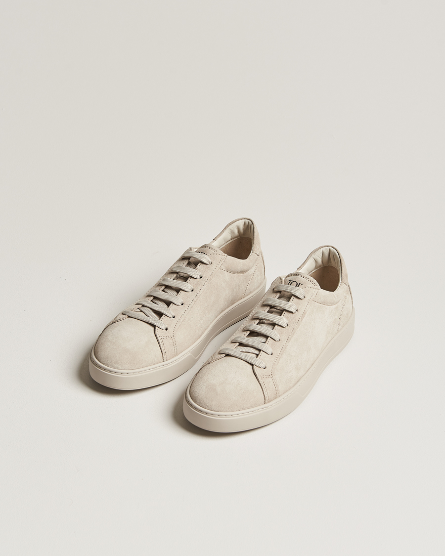 Heren | Tod's Cassetta Lacciata Sneaker Light Grey Suede | Tod's | Cassetta Lacciata Sneaker Light Grey Suede