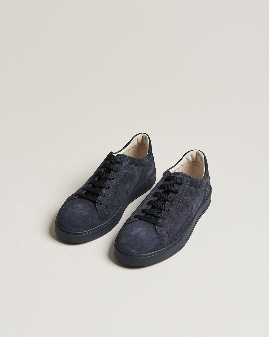 Heren | Tod's Cassetta Lacciata Sneaker Navy Suede | Tod's | Cassetta Lacciata Sneaker Navy Suede