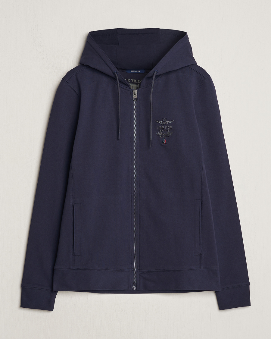 Heren | Truien | Aeronautica Militare | Full Zip Hoodie Navy