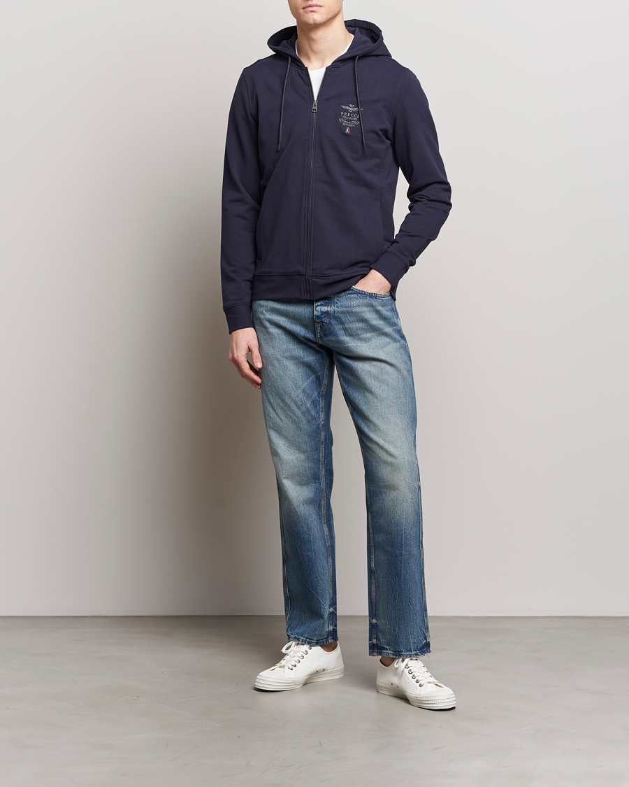 Heren | Truien | Aeronautica Militare | Full Zip Hoodie Navy