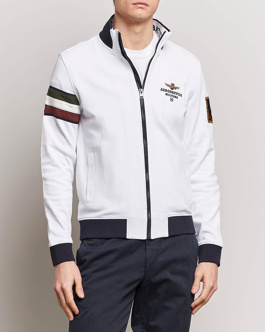 Heren | Kleding | Aeronautica Militare | Full Zip Tricolori Sweater Off White