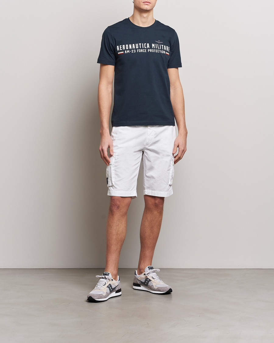 Heren | Korte broek | Aeronautica Militare | BE066 Cargo Shorts Off White