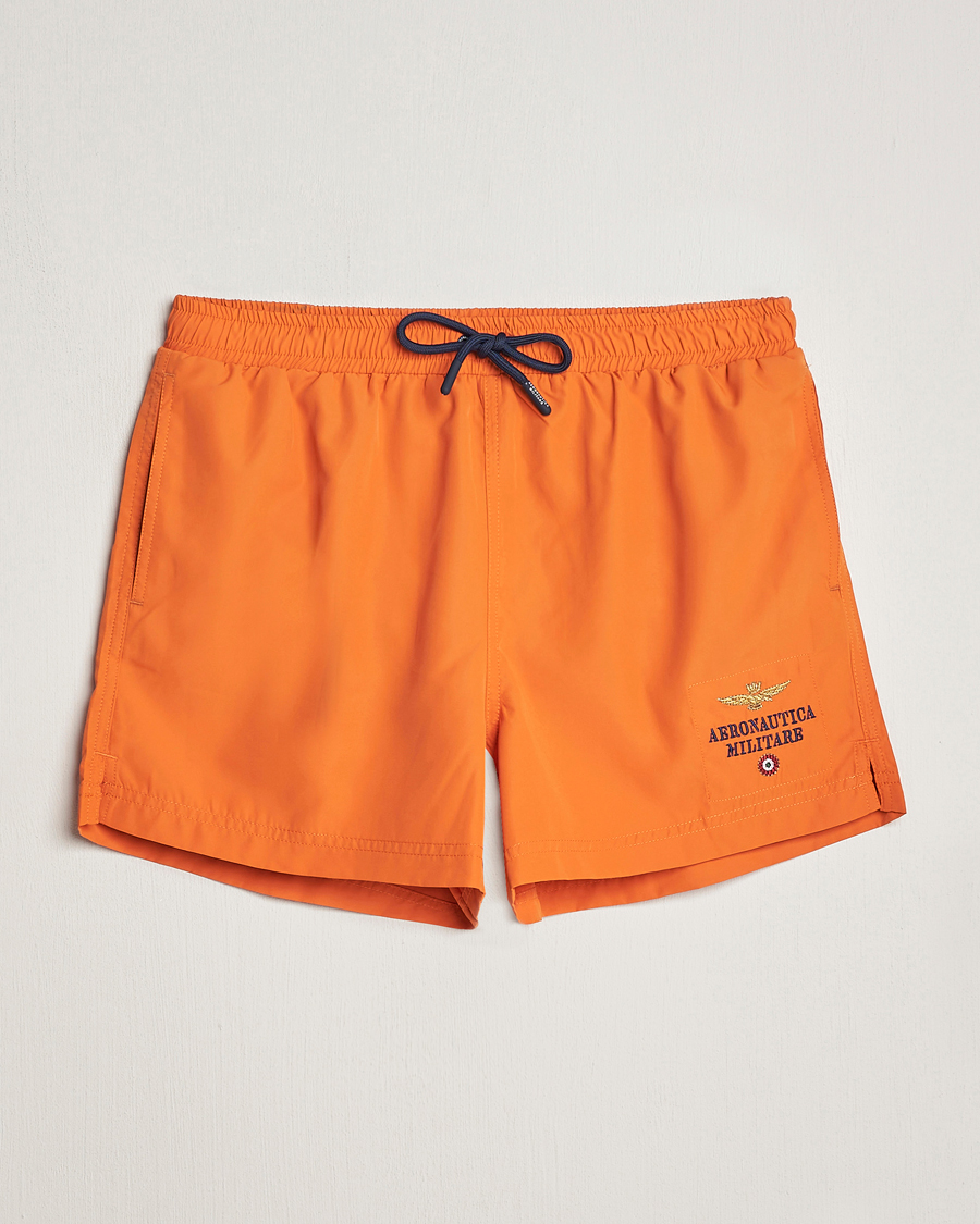 Heren | Zwembroek | Aeronautica Militare | Costume Swim Shorts Carrot Orange