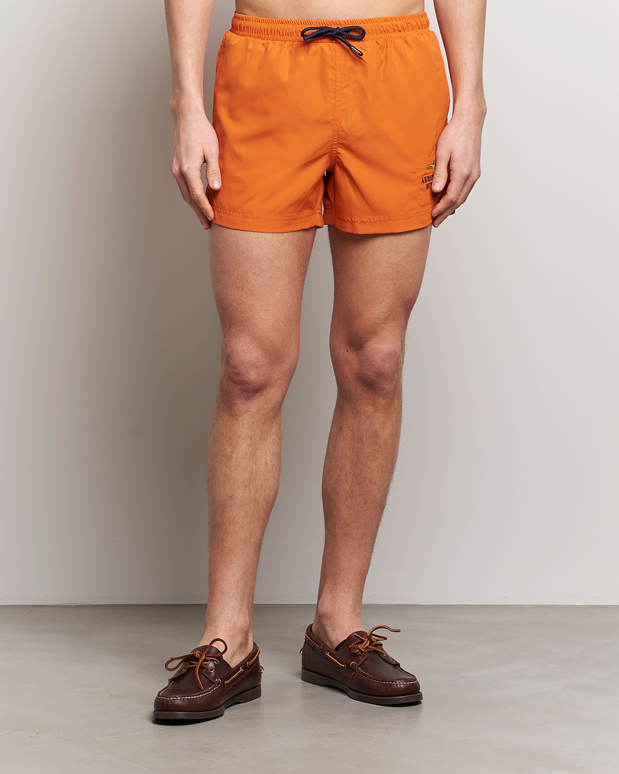Heren | Zomer | Aeronautica Militare | Costume Swim Shorts Carrot Orange
