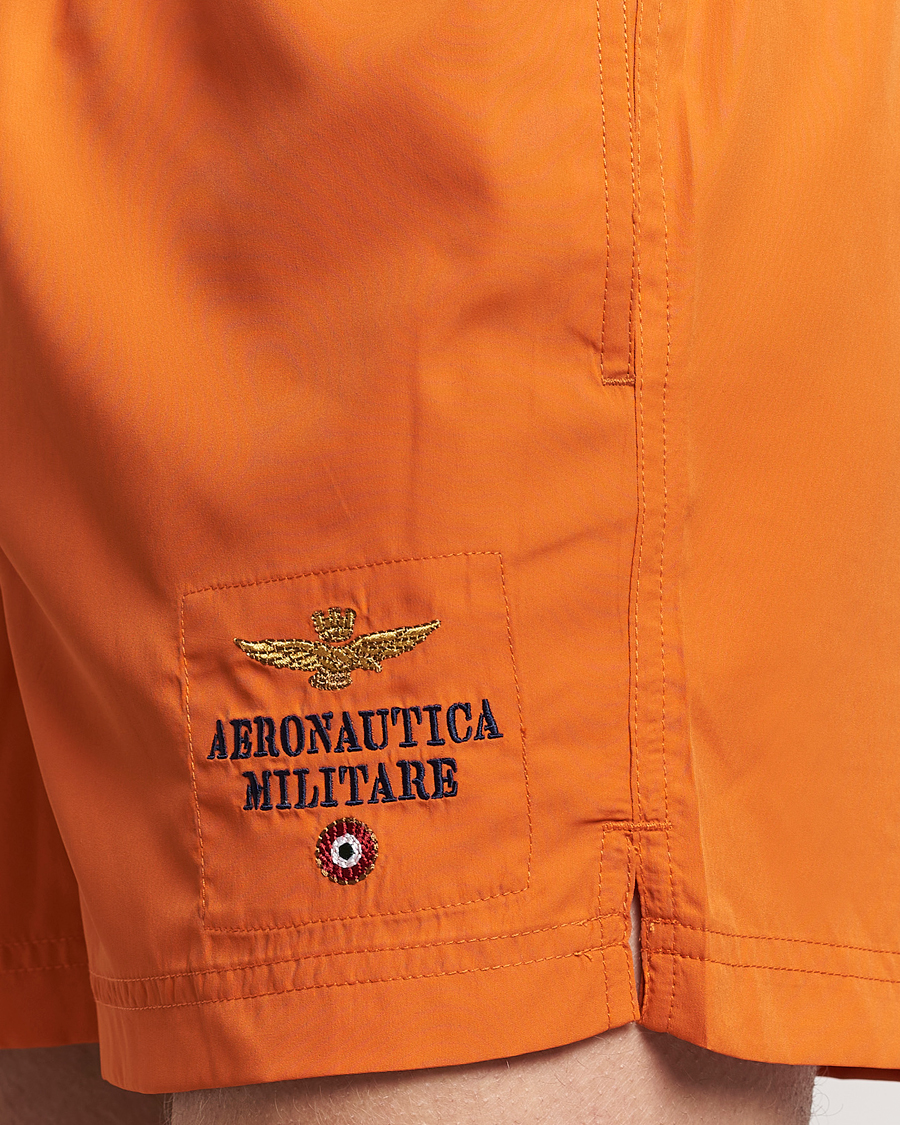 Heren | Zwembroek | Aeronautica Militare | Costume Swim Shorts Carrot Orange