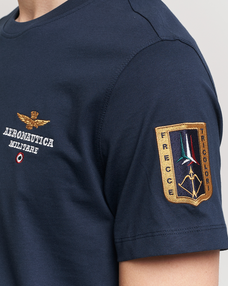 Heren | T-shirts | Aeronautica Militare | Tricolori Crew Neck T-Shirt Navy
