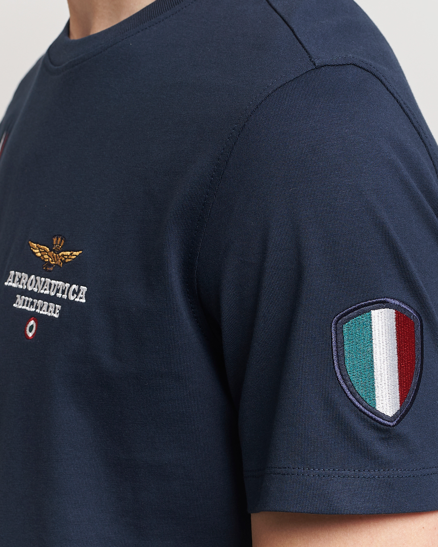 Heren | T-shirts | Aeronautica Militare | Tricolori Crew Neck T-Shirt Navy