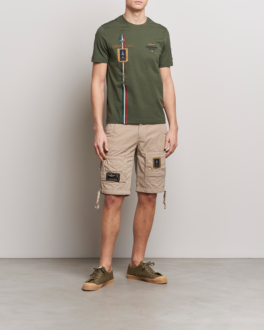 Heren | T-shirts | Aeronautica Militare | Tricolori Crew Neck T-Shirt Verde Green