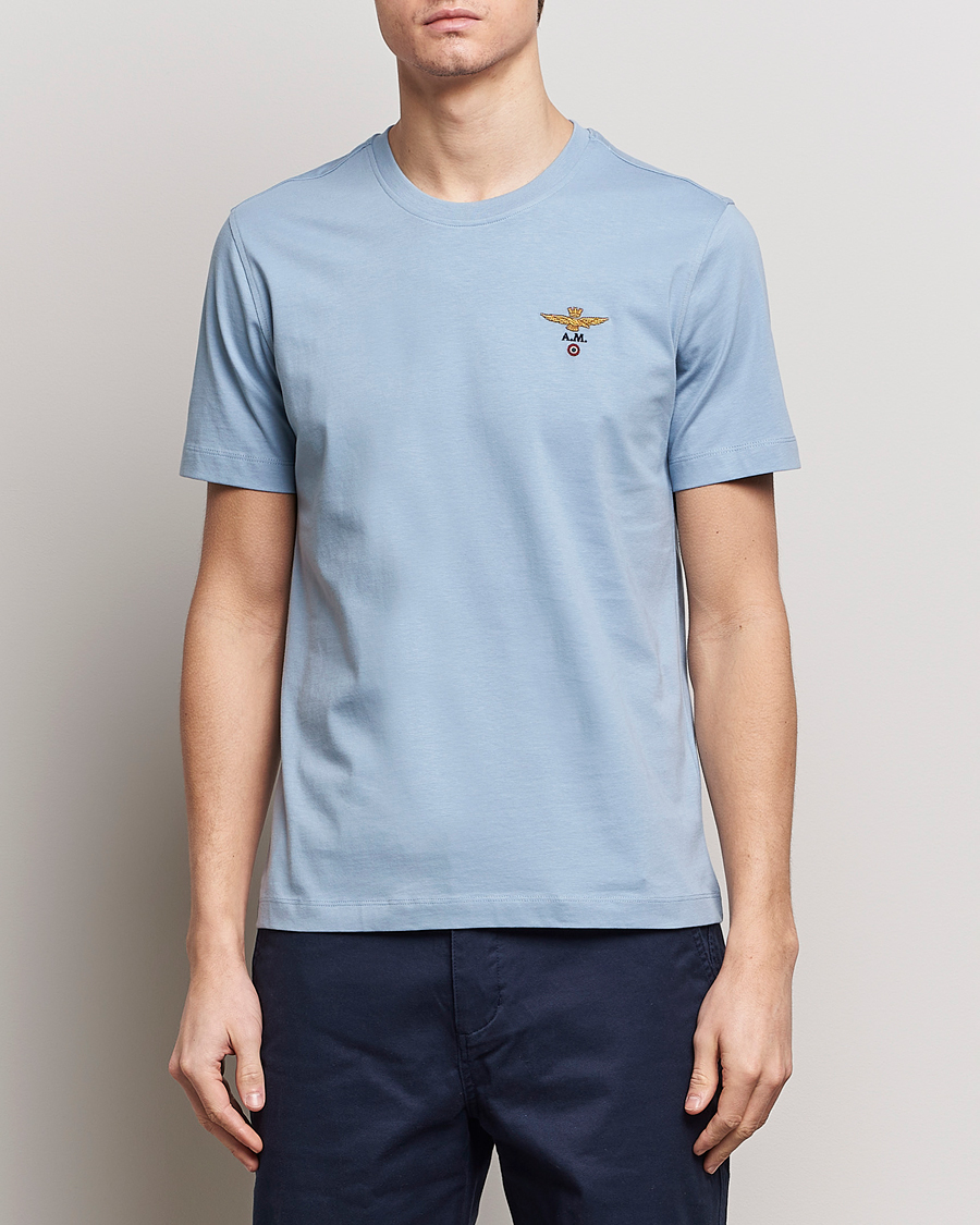 Heren | Kleding | Aeronautica Militare | TS1580 Crew Neck T-Shirt Glacier Blue