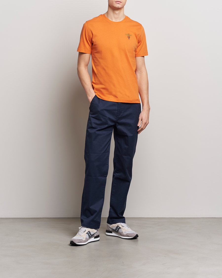 Heren | T-shirts | Aeronautica Militare | TS1580 Crew Neck T-Shirt Carrot Orange