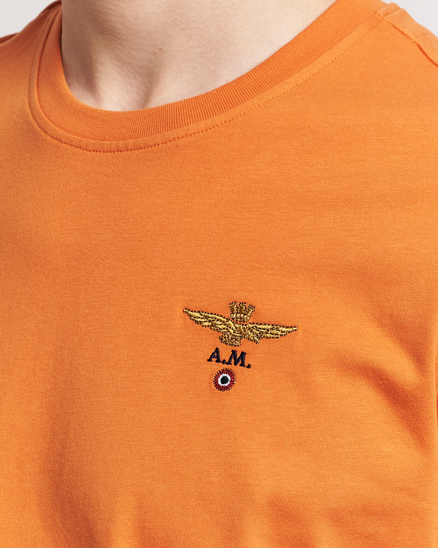 Heren | T-shirts | Aeronautica Militare | TS1580 Crew Neck T-Shirt Carrot Orange