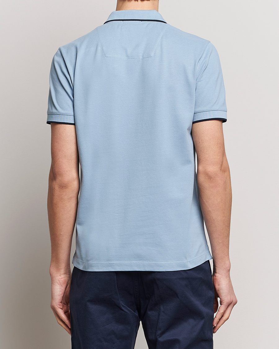 Heren | Polo's | Aeronautica Militare | Garment Dyed Cotton Polo Glacier Blue