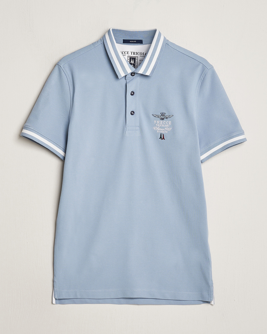 Heren | Polo's | Aeronautica Militare | Tipped Polo Glacier Blue
