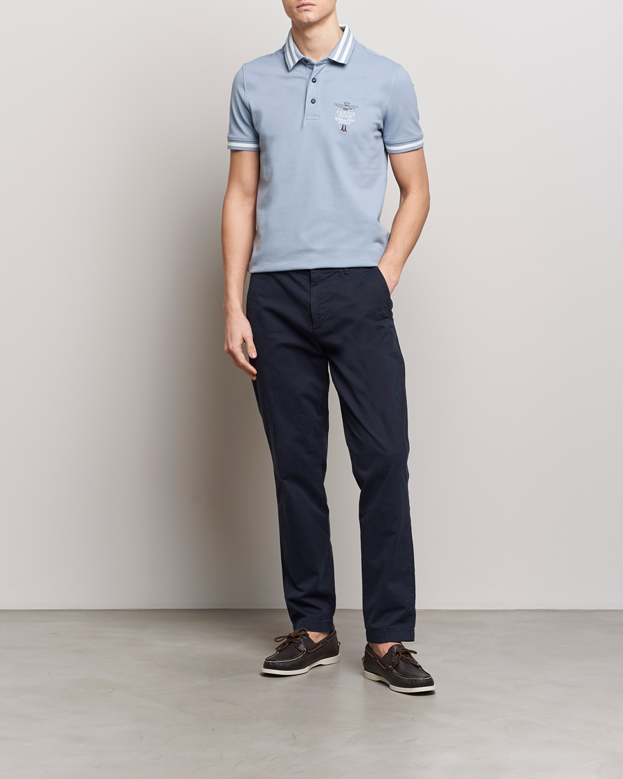 Heren | Polo's | Aeronautica Militare | Tipped Polo Glacier Blue