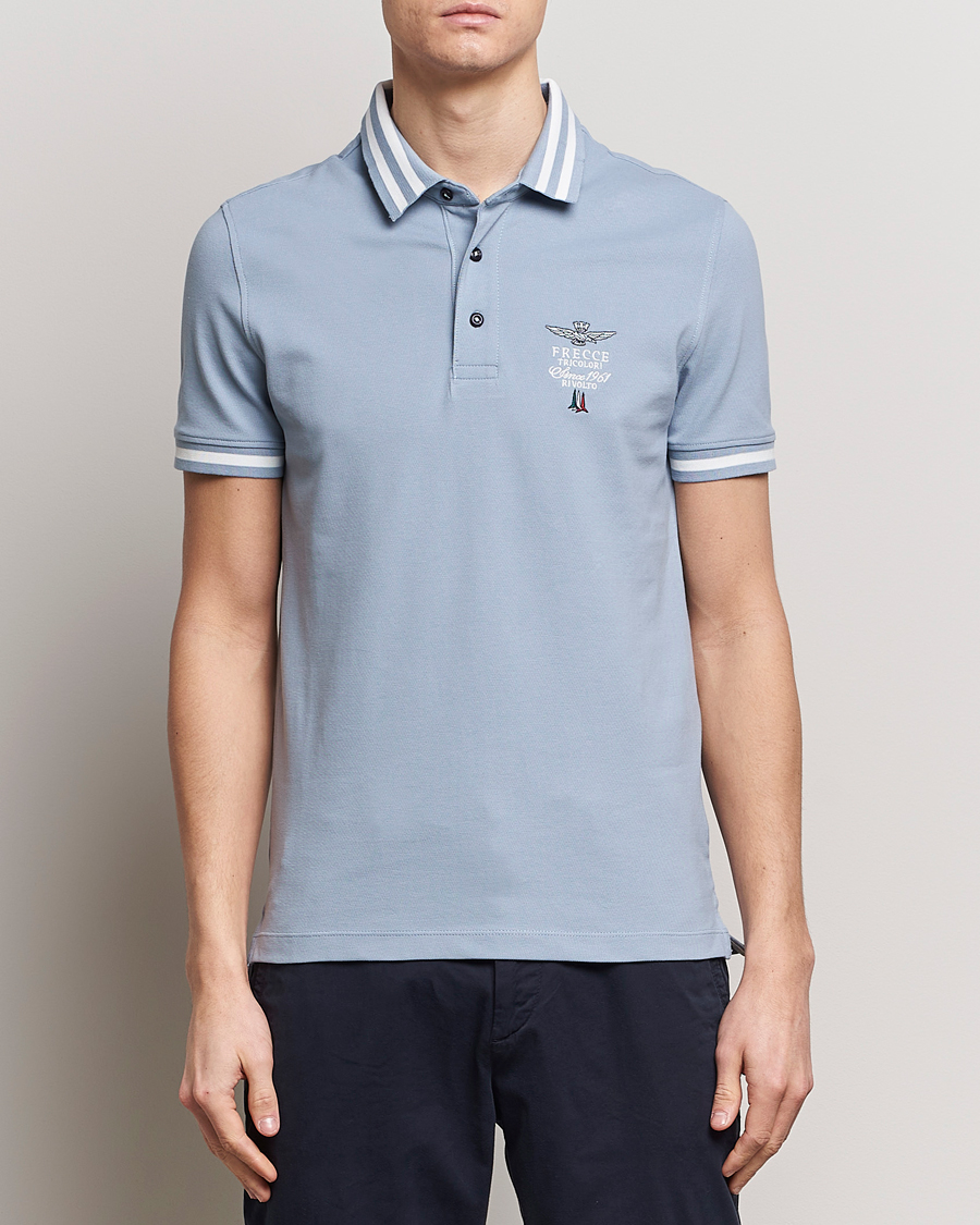 Heren | Polo's | Aeronautica Militare | Tipped Polo Glacier Blue