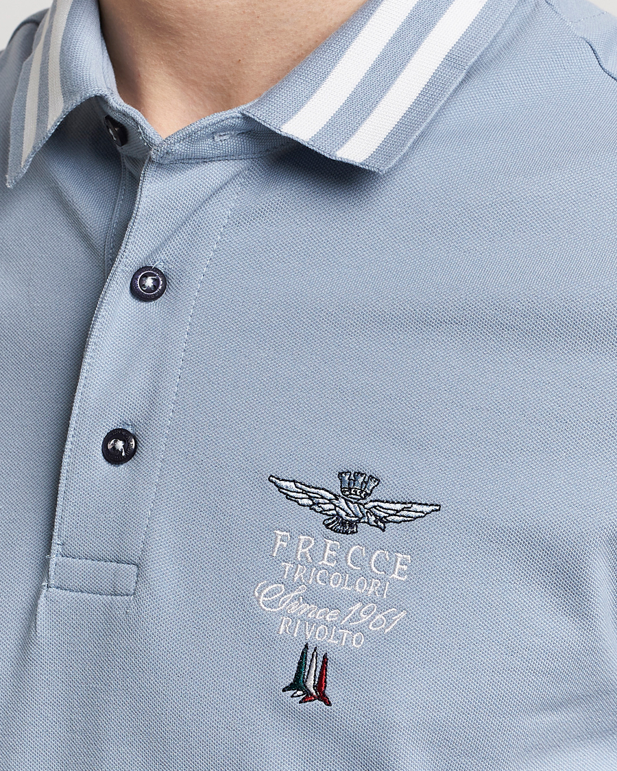 Heren | Polo's | Aeronautica Militare | Tipped Polo Glacier Blue