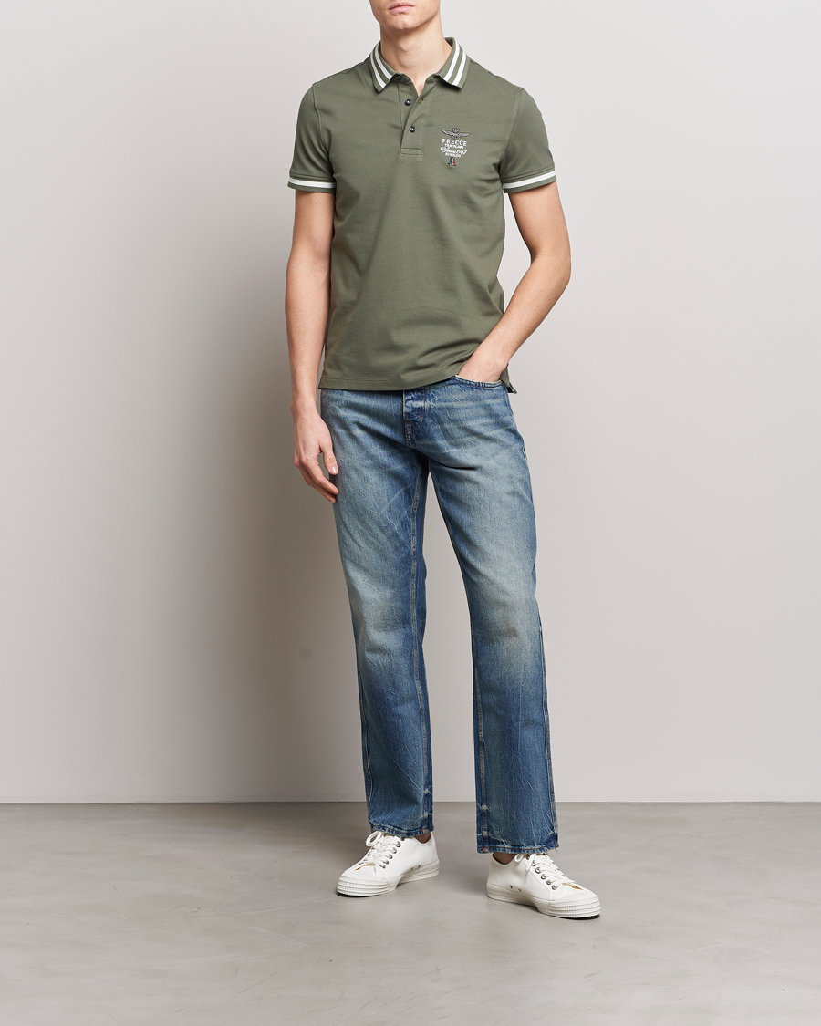 Heren | Polo's | Aeronautica Militare | Tipped Polo Verde Green