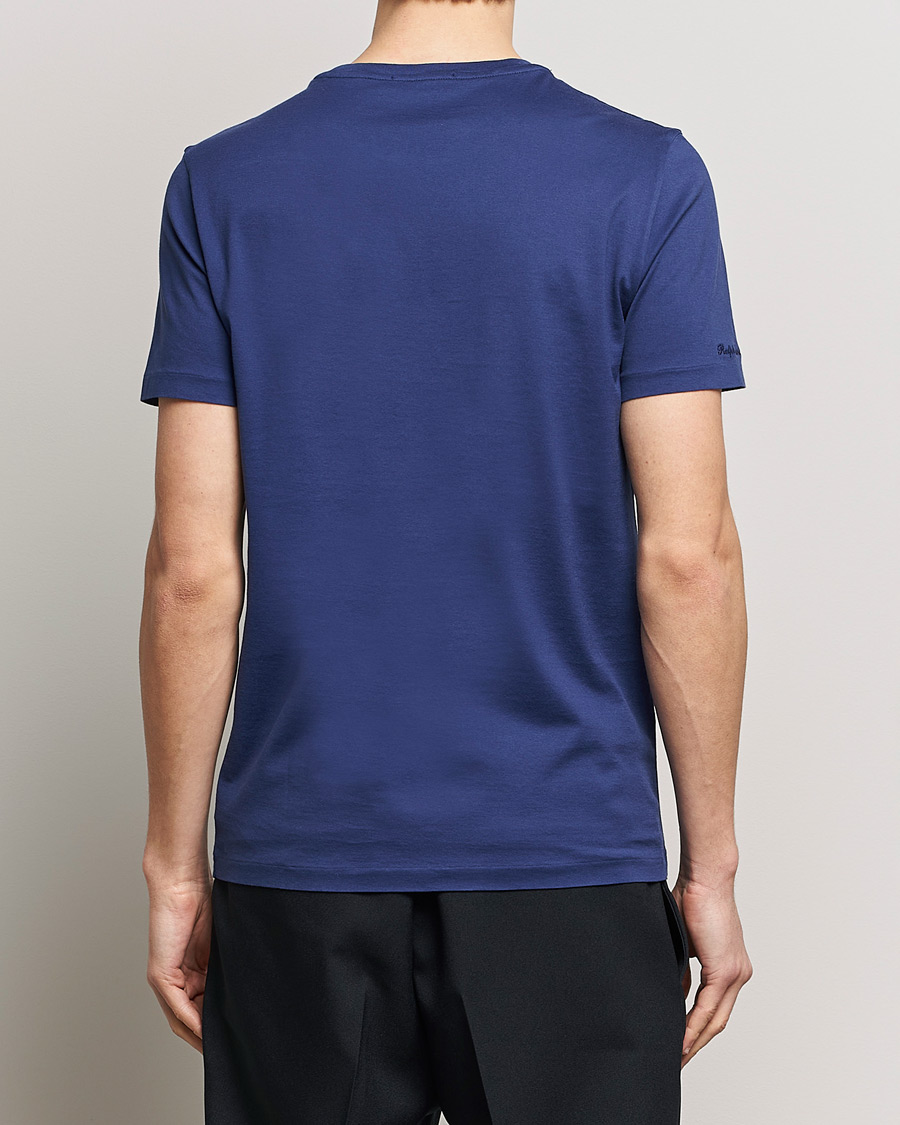 Heren | T-shirts | Ralph Lauren Purple Label | Garment Dyed Cotton T-Shirt Spring Navy