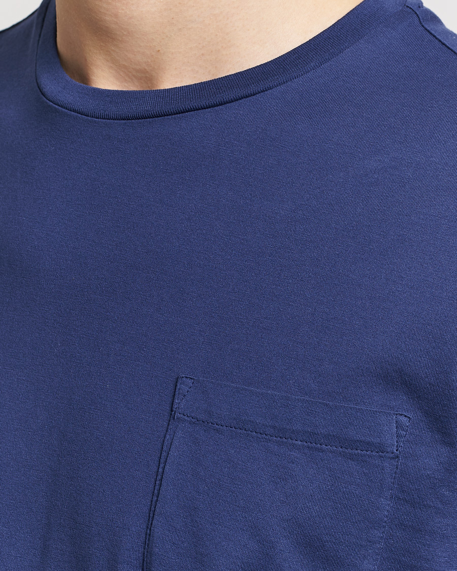 Heren | T-shirts | Ralph Lauren Purple Label | Garment Dyed Cotton T-Shirt Spring Navy