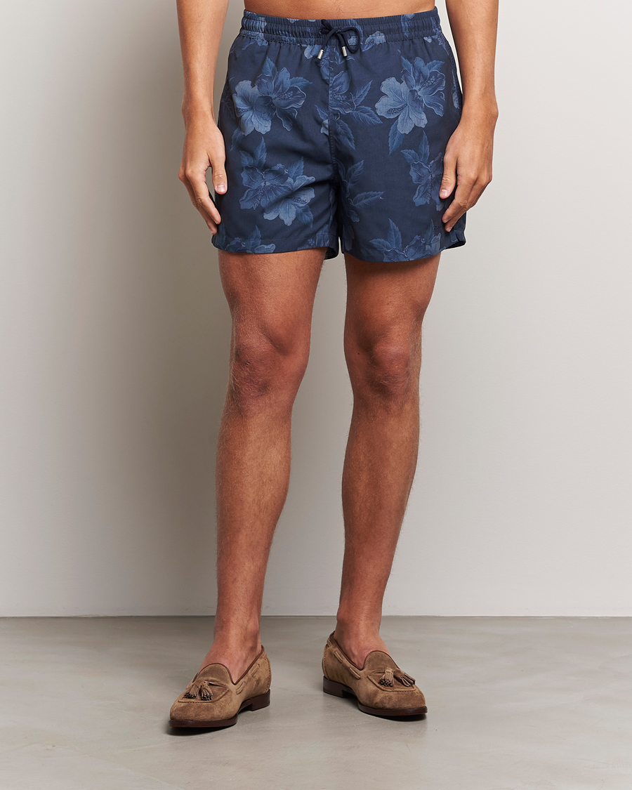 Heren | Zwembroek | Ralph Lauren Purple Label | Amalfi Swim Shorts Navy Hibiscus