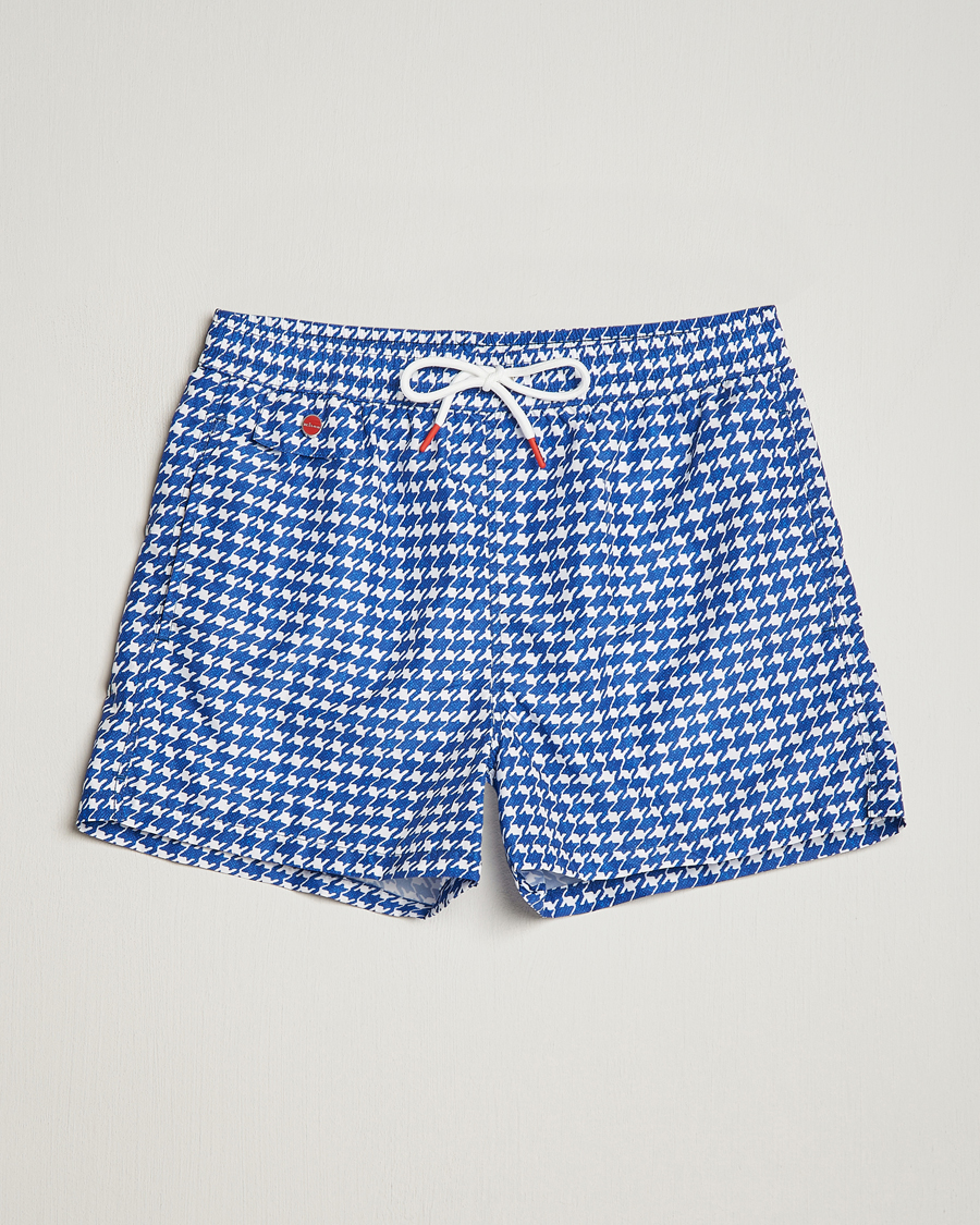 Heren | Zwembroek | Kiton | Printed Nylon Swim Shorts Navy