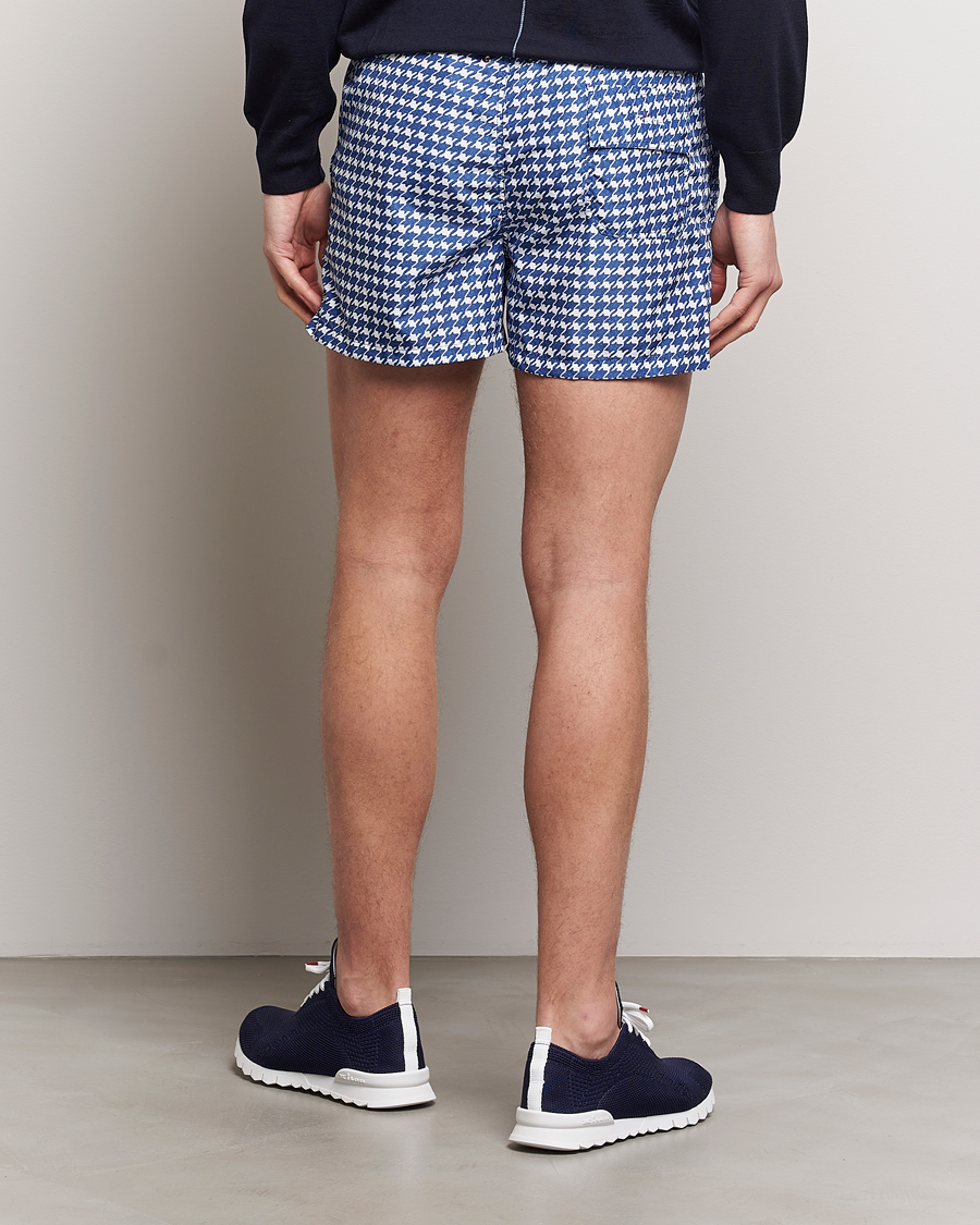 Heren | Zwembroek | Kiton | Printed Nylon Swim Shorts Navy