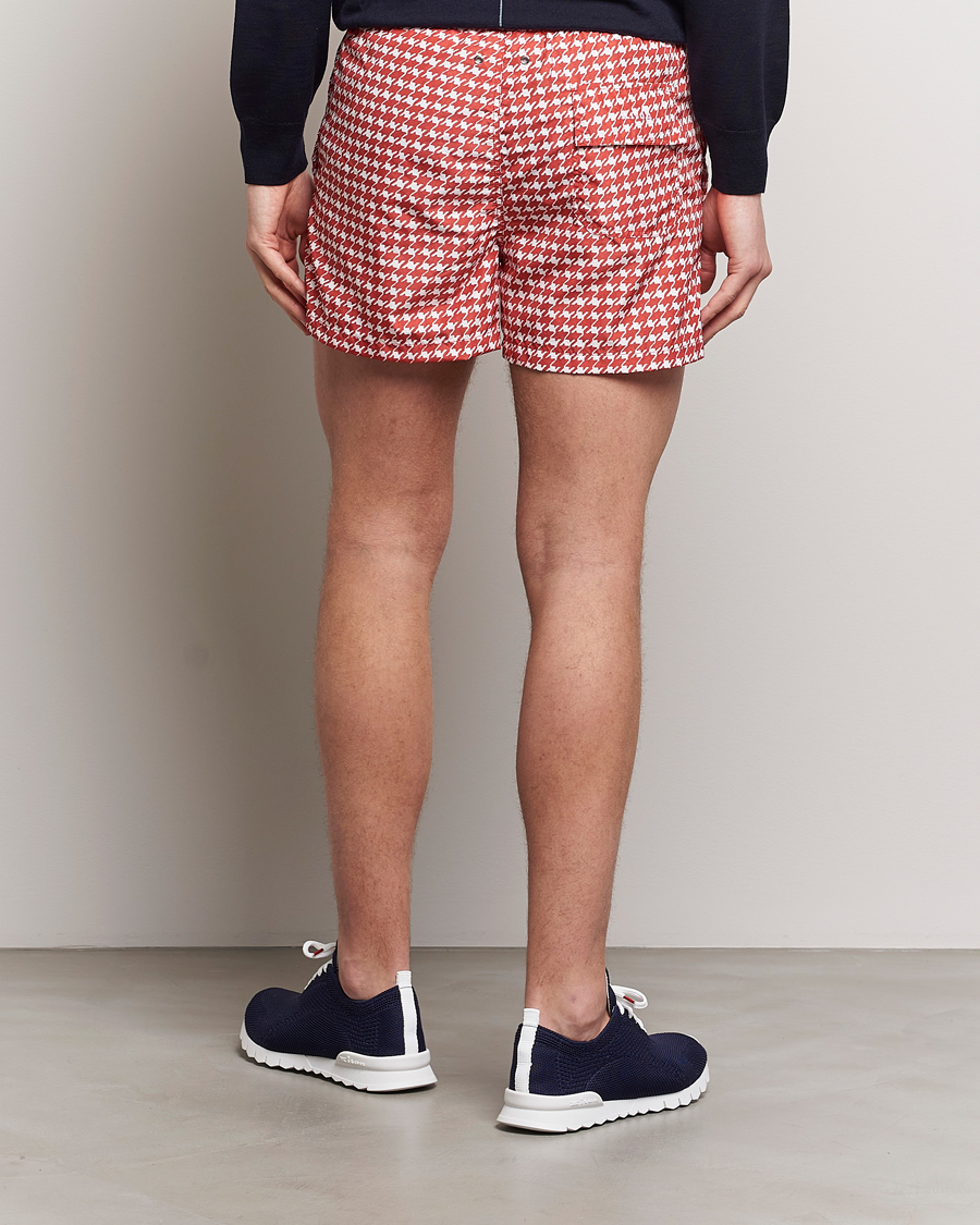 Heren | Zwembroek | Kiton | Printed Nylon Swim Shorts Red