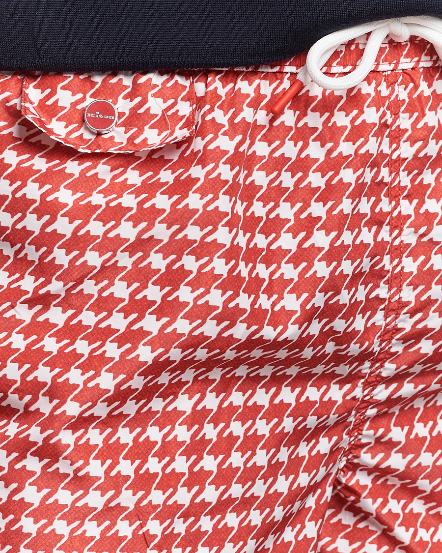 Heren | Zwembroek | Kiton | Printed Nylon Swim Shorts Red