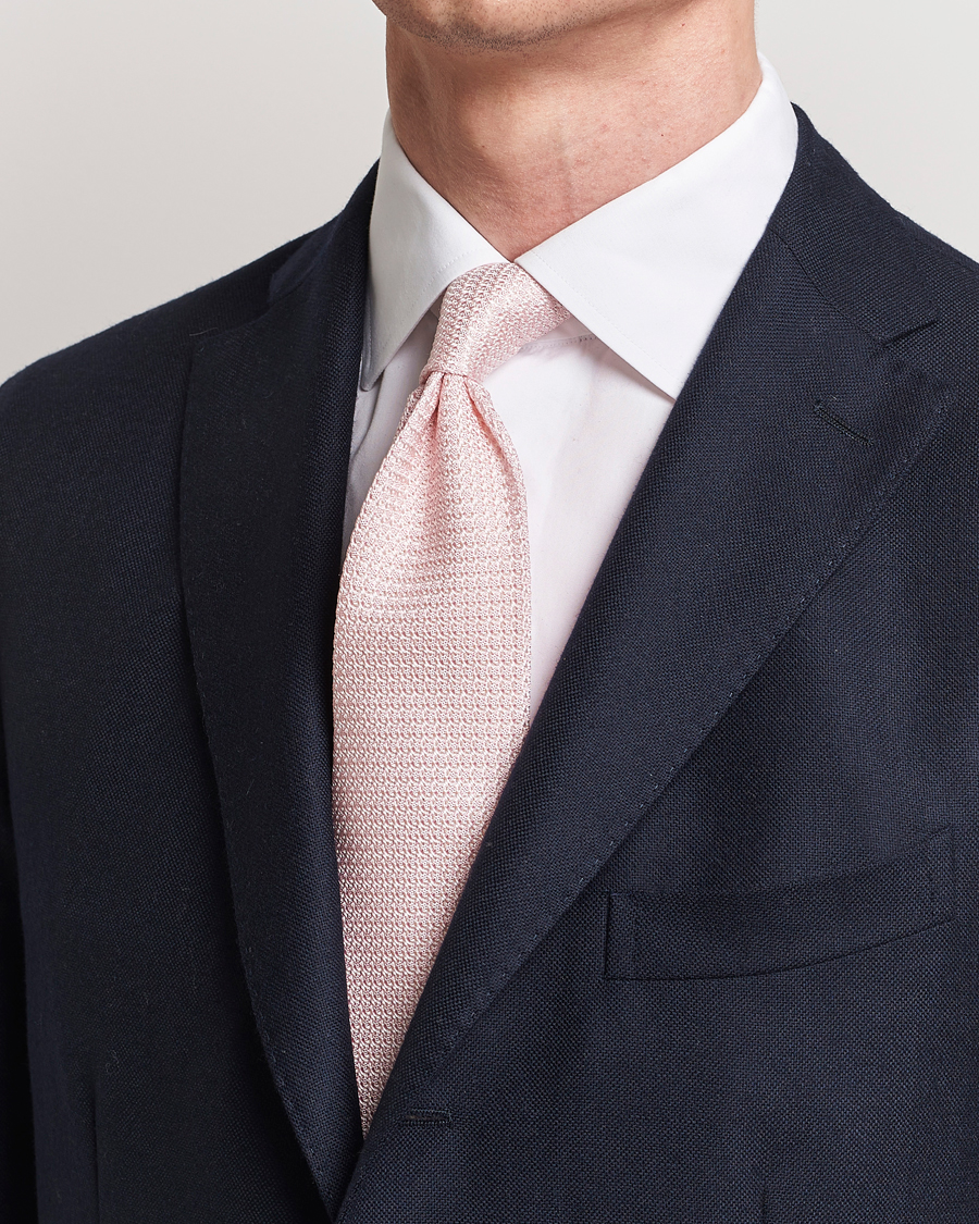 Men |  | Amanda Christensen | Silk Grenadine 8 cm Tie Pink