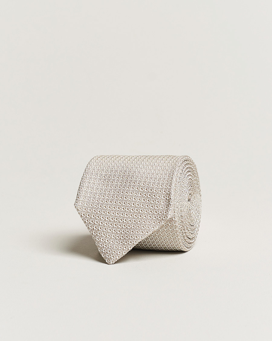 Heren | Stropdassen | Amanda Christensen | Silk Grenadine 8 cm Tie Beige