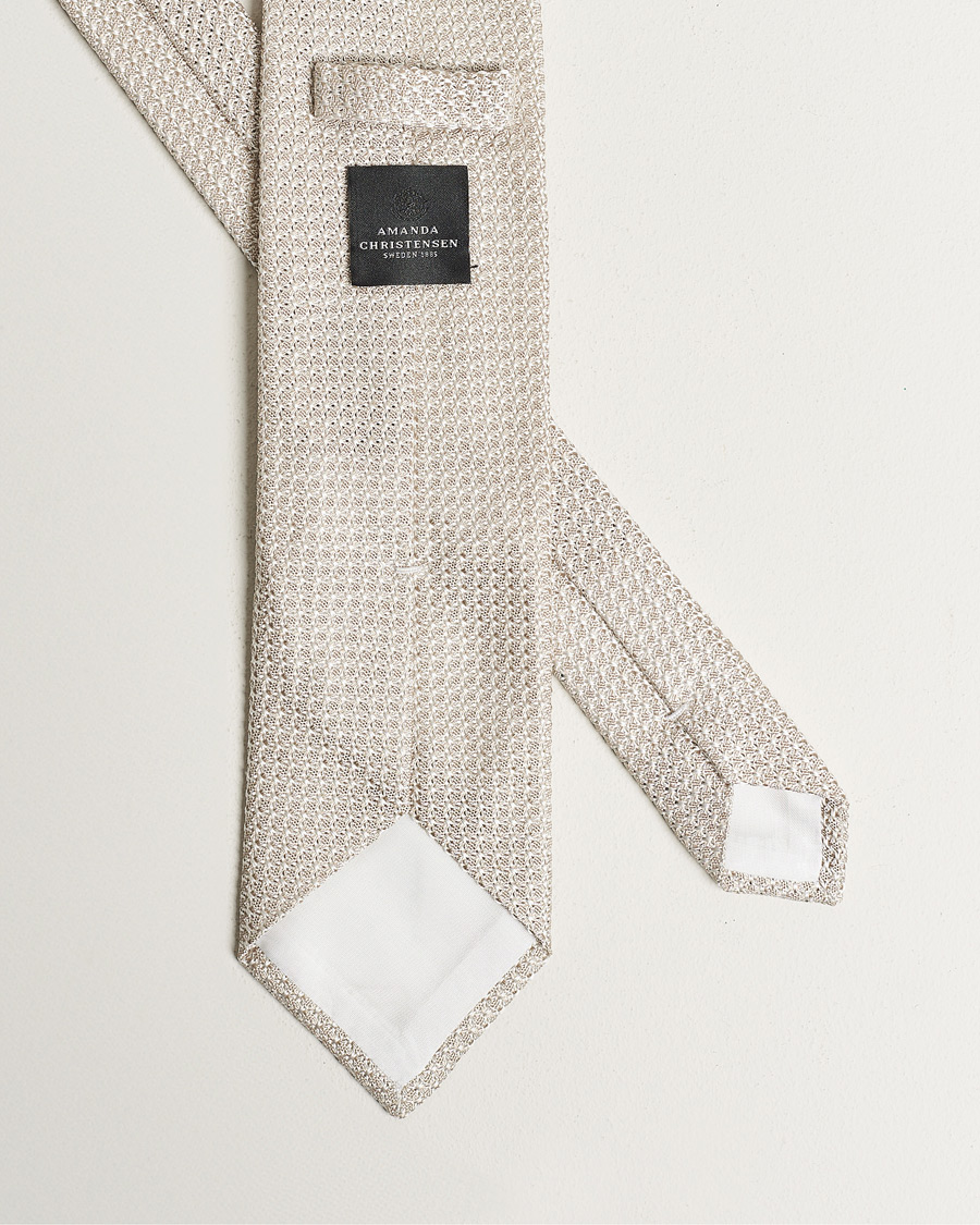 Heren | Stropdassen | Amanda Christensen | Silk Grenadine 8 cm Tie Beige