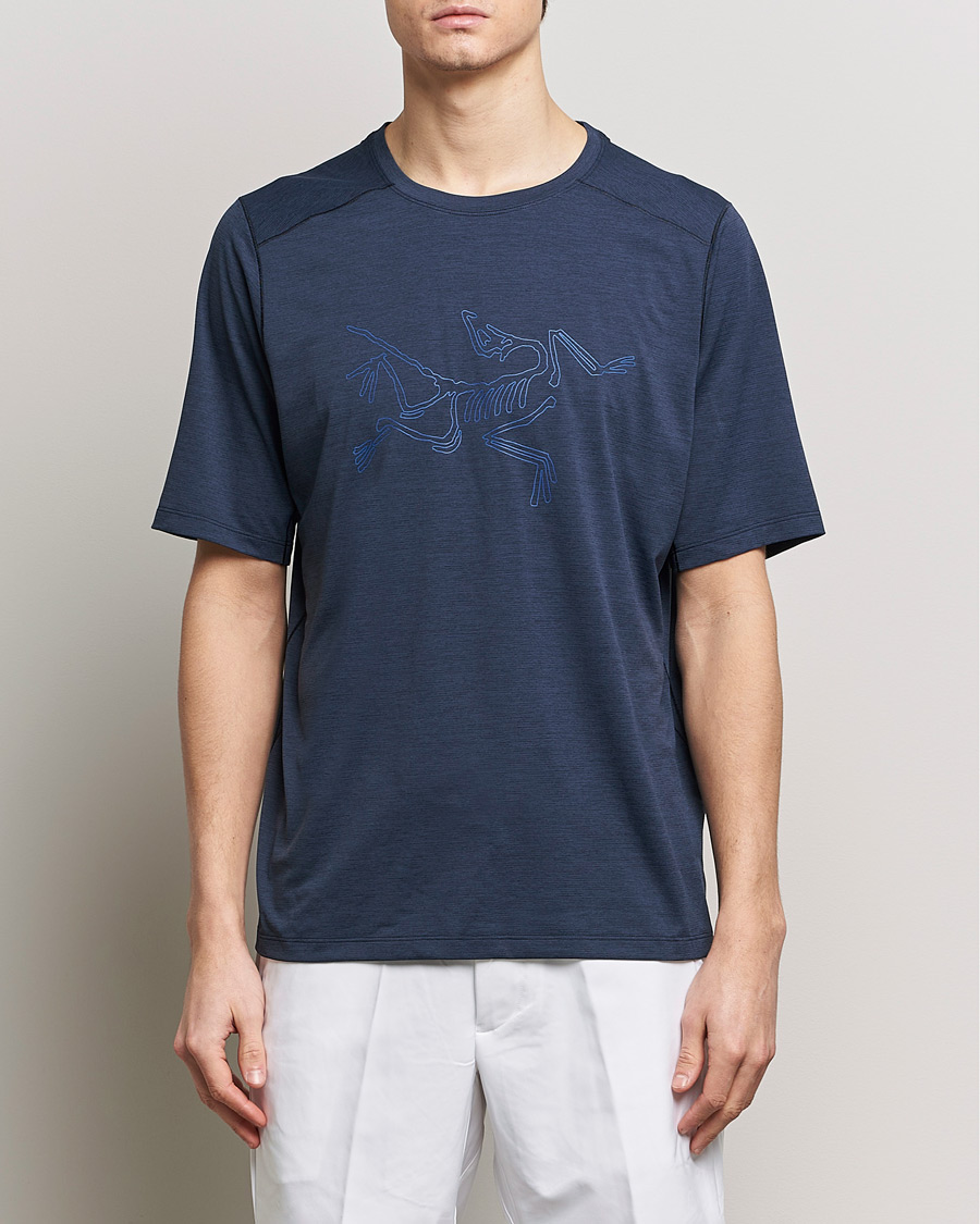 Heren | T-shirts | Arc'teryx | Cormac Bird Logo Crew Neck T-Shirt Black Sapphire