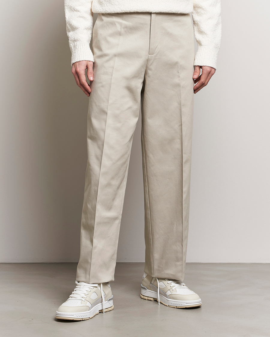 Heren | Afdelingen | Axel Arigato | Serif Relaxed Fit Trousers Pale Beige