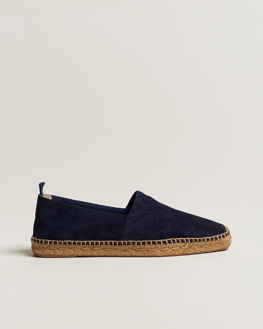 Heren | Espadrilles | Castañer | Pablo Casual Suede Espadrilles Azul Oscuro