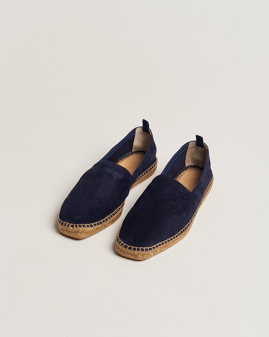 Heren |  | Castañer | Pablo Casual Suede Espadrilles Azul Oscuro