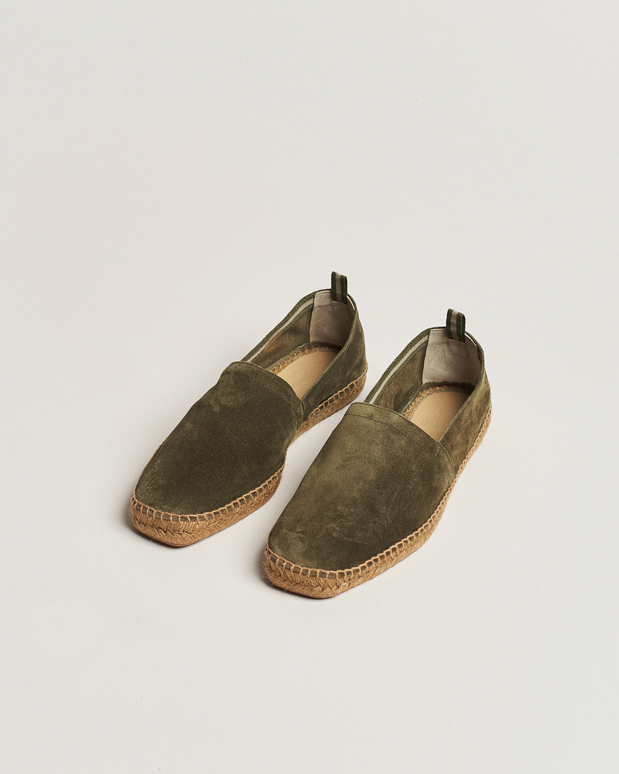 Heren | Suède schoenen | Castañer | Pablo Casual Suede Espadrilles Verde Bosque
