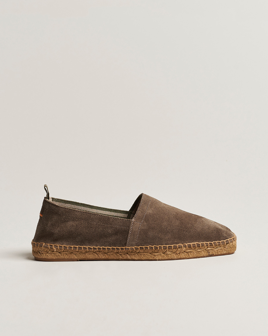 Heren | Espadrilles | Castañer | Pablo Casual Suede Espadrilles Topo