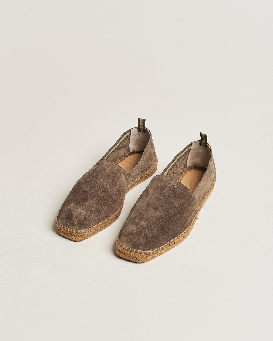 Heren | Suède schoenen | Castañer | Pablo Casual Suede Espadrilles Topo