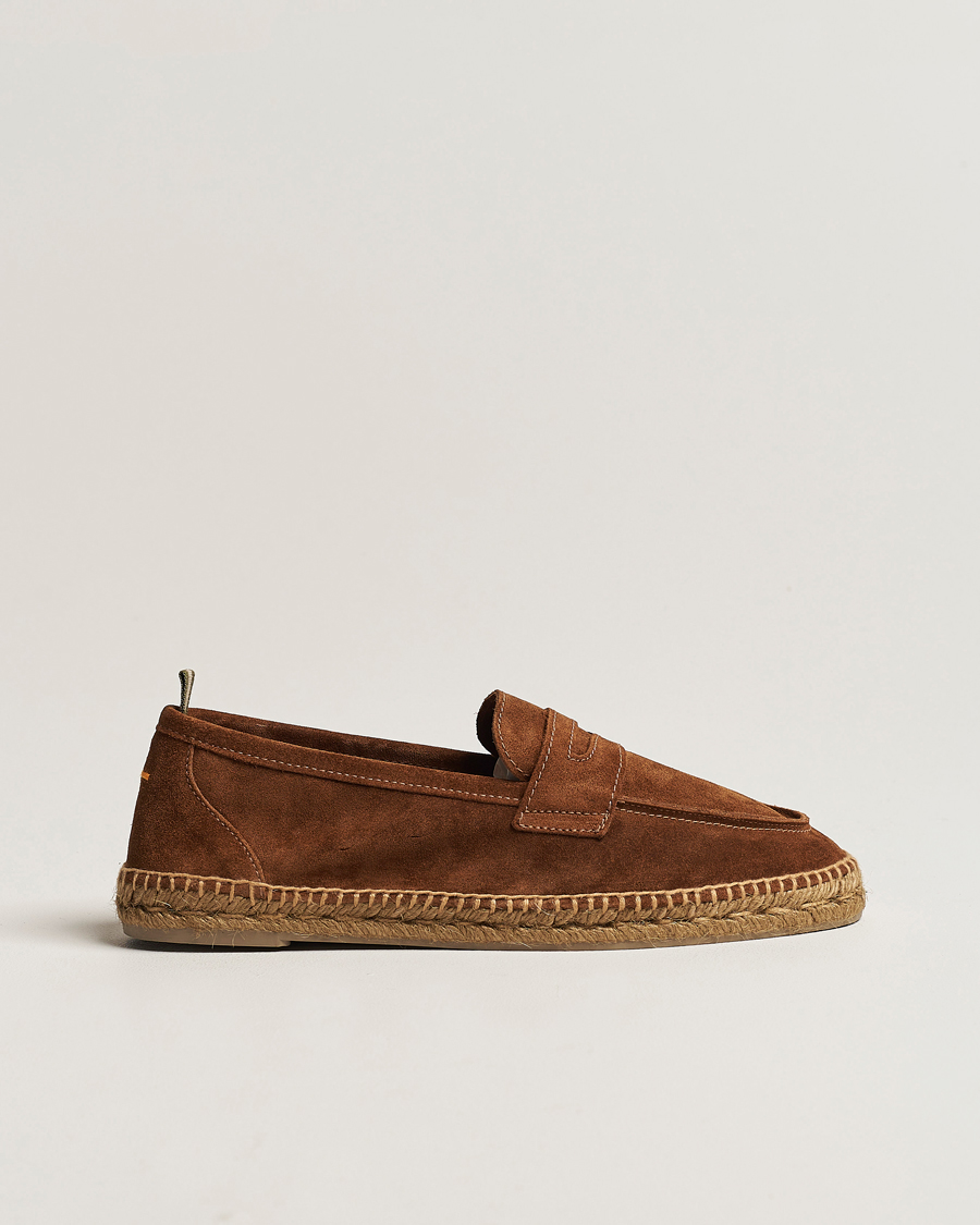 Heren | Espadrilles | Castañer | Nacho Casual Suede Loafers Cuero