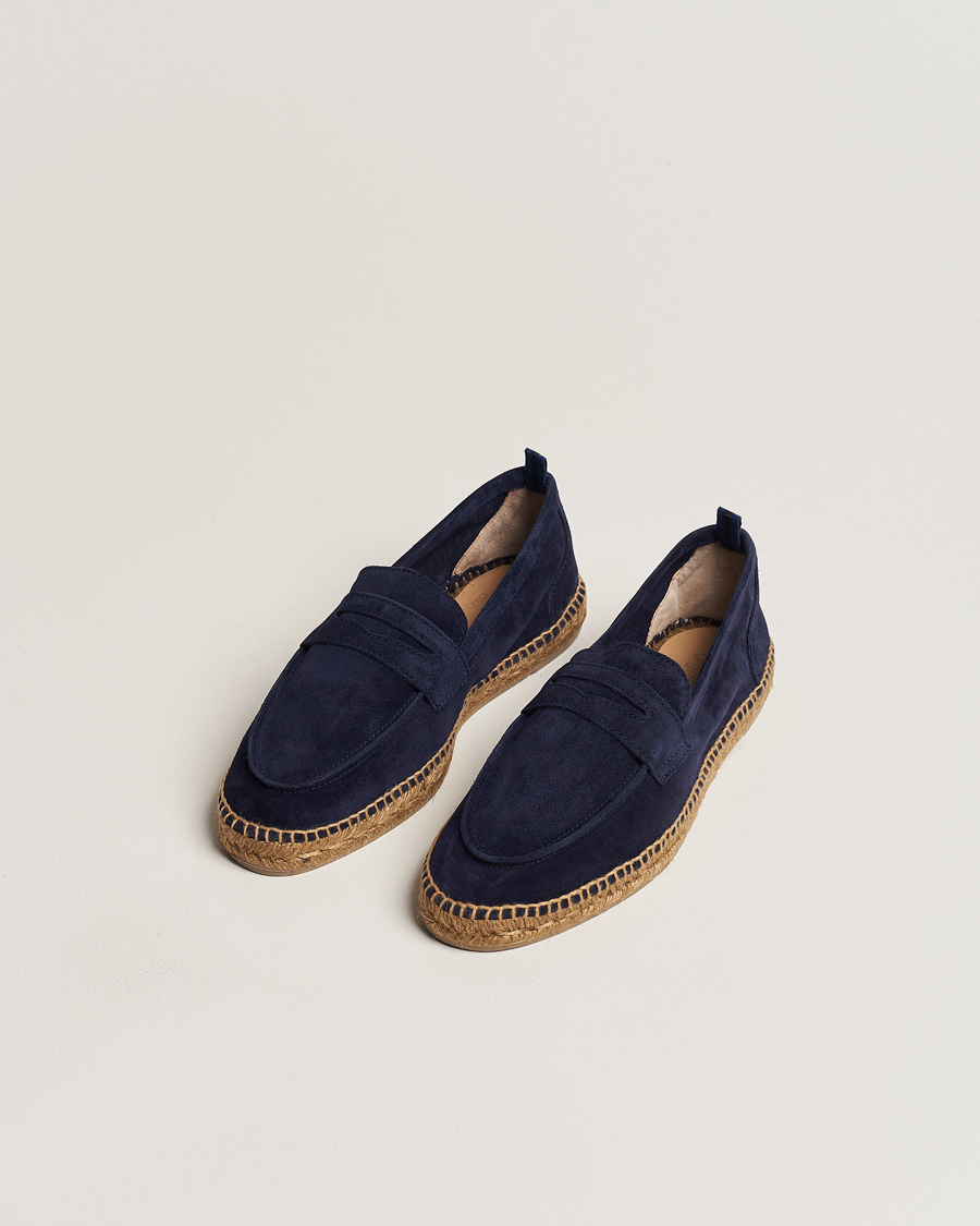 Heren | Suède schoenen | Castañer | Nacho Casual Suede Loafers Azul Oscuro