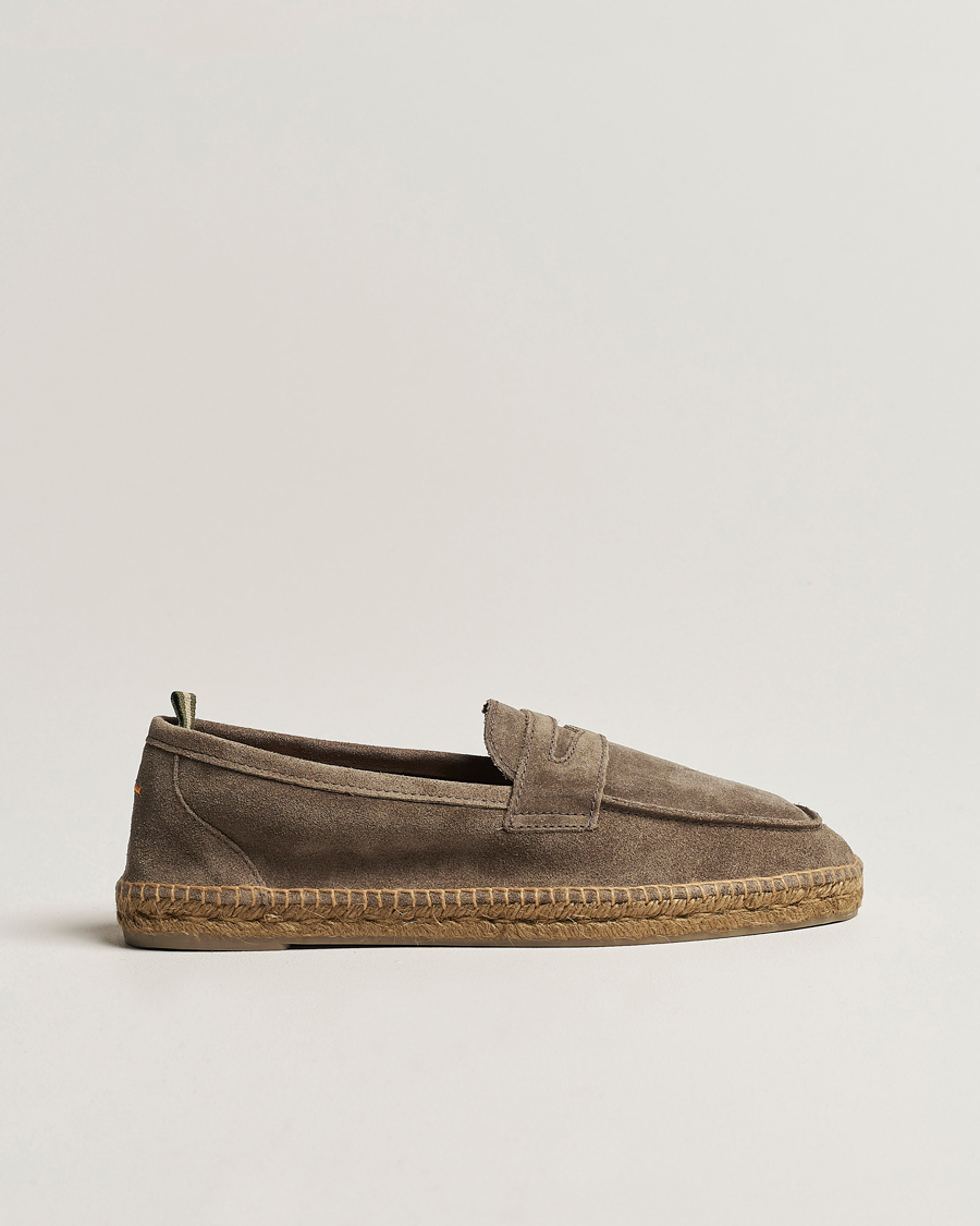 Heren | Espadrilles | Castañer | Nacho Casual Suede Loafers Topo