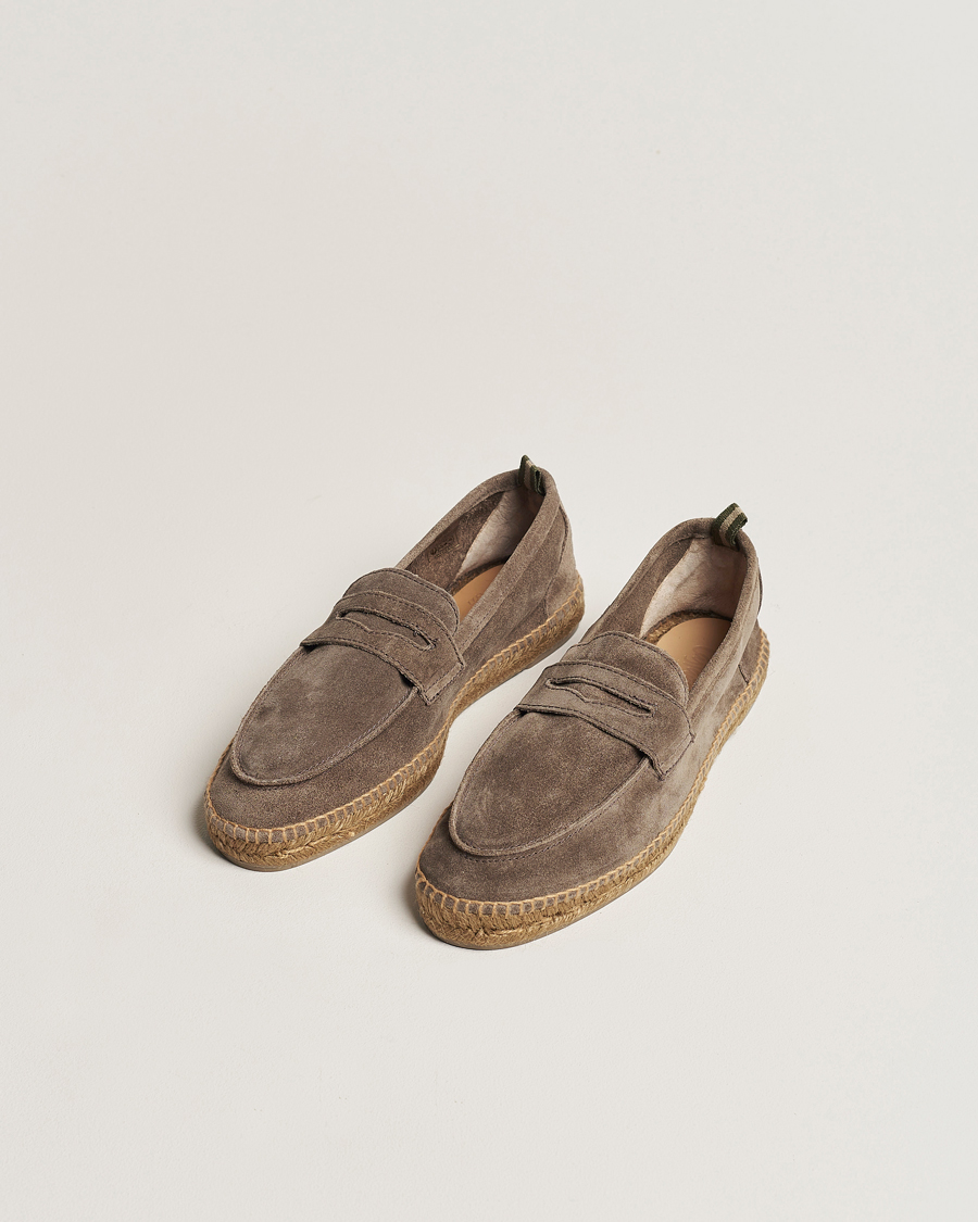 Heren | Espadrilles | Castañer | Nacho Casual Suede Loafers Topo