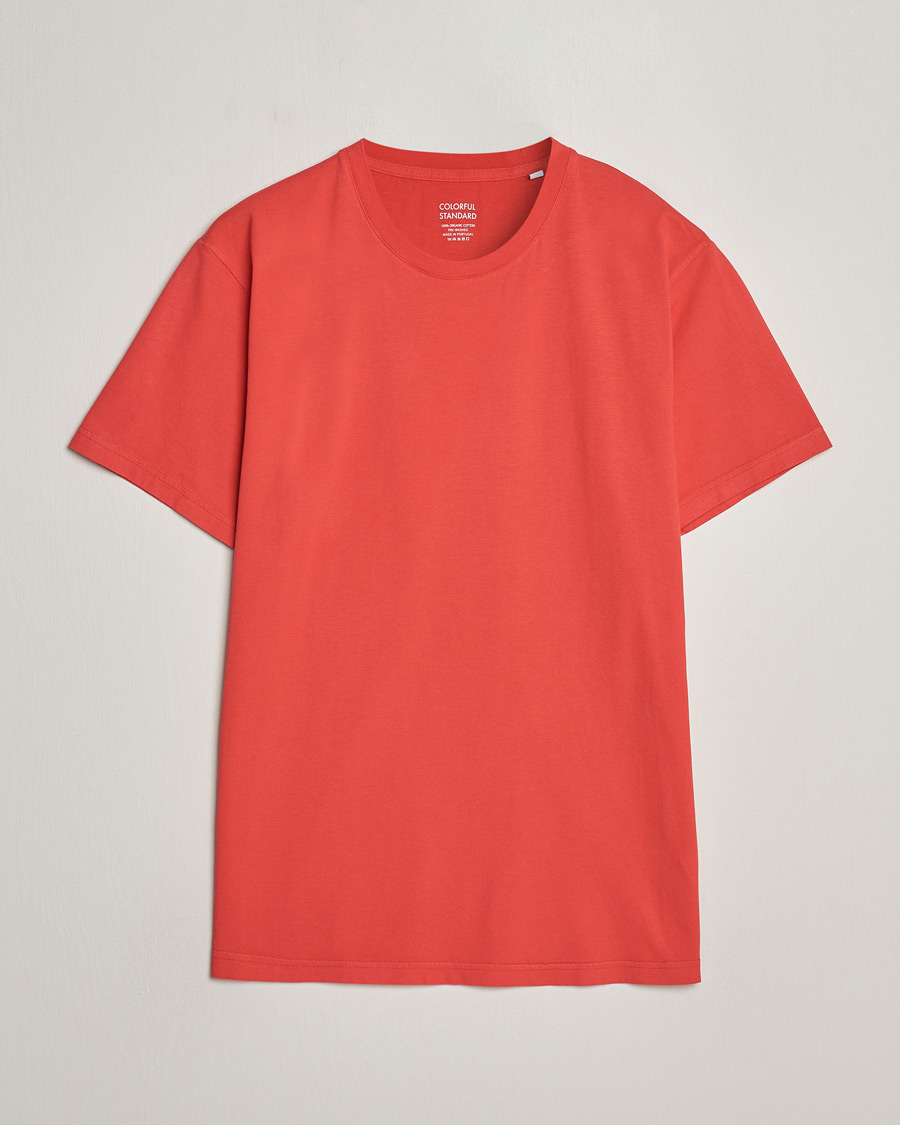 Heren | T-shirts | Colorful Standard | Classic Organic T-Shirt Red Tangerine