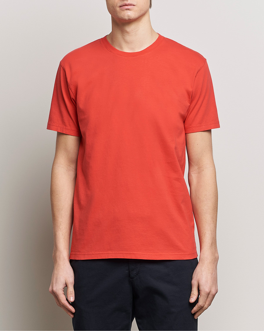 Heren | T-shirts met korte mouwen | Colorful Standard | Classic Organic T-Shirt Red Tangerine