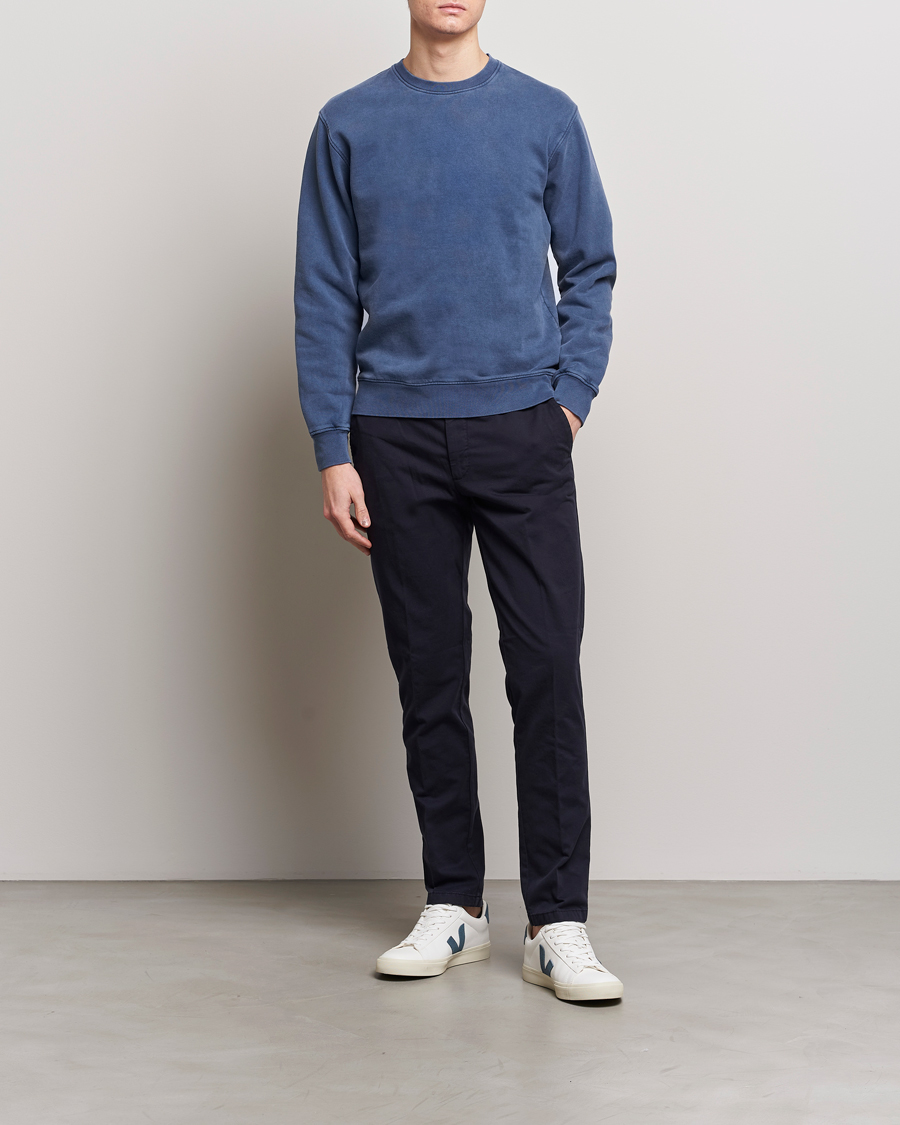 Heren | Truien | Colorful Standard | Classic Organic Crew Neck Sweat Neptune Blue