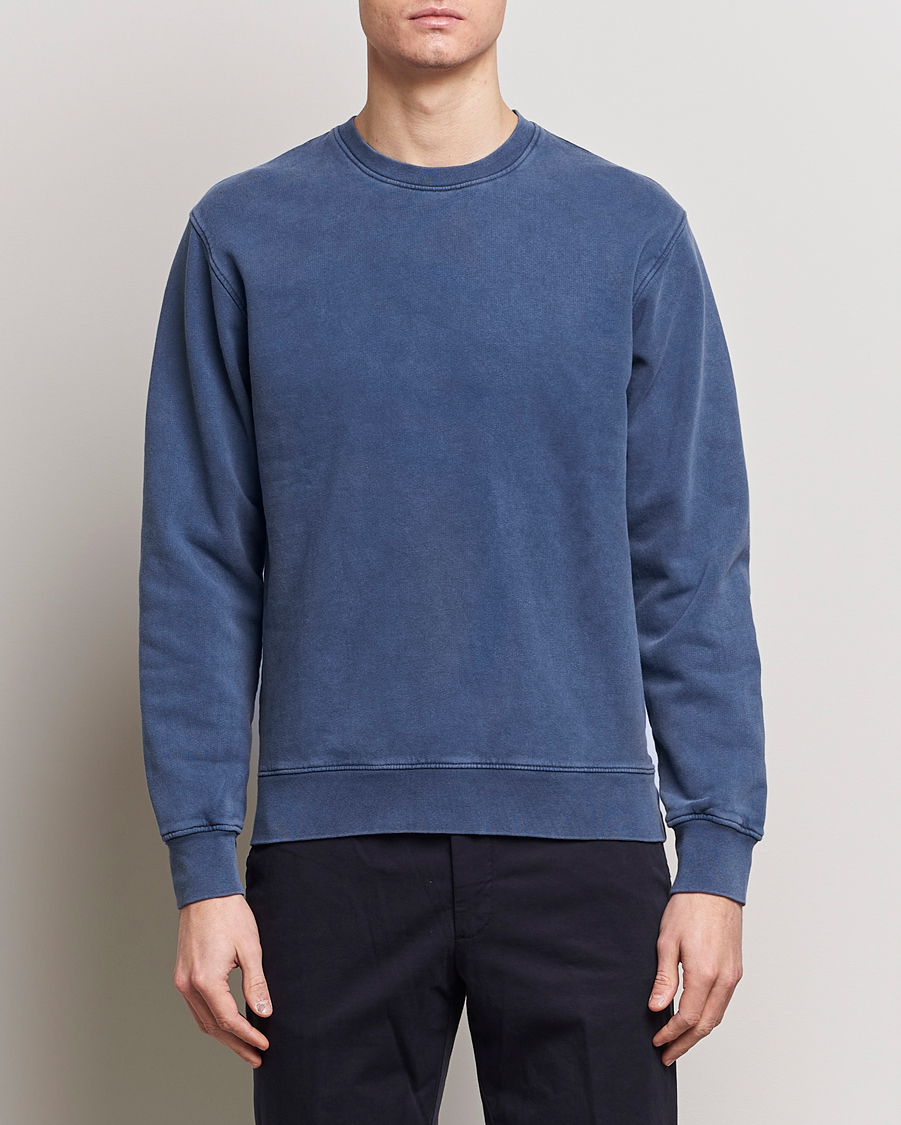 Heren |  | Colorful Standard | Classic Organic Crew Neck Sweat Neptune Blue