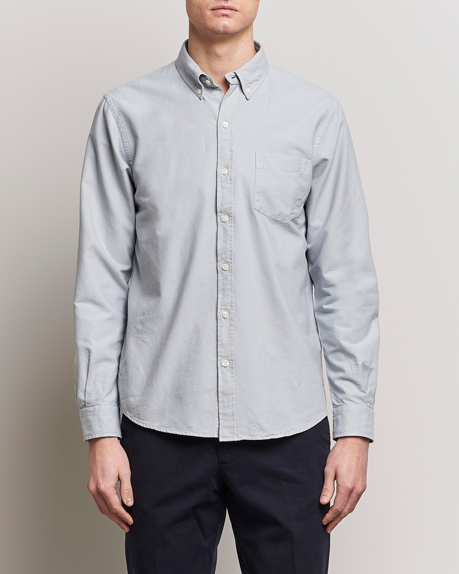 Heren | Overhemden | Colorful Standard | Classic Organic Oxford Button Down Shirt Cloudy Grey