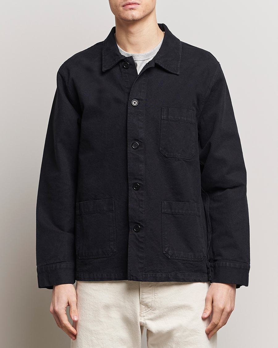 Heren | An Overshirt Occasion | Colorful Standard | Organic Workwear Jacket Deep Black