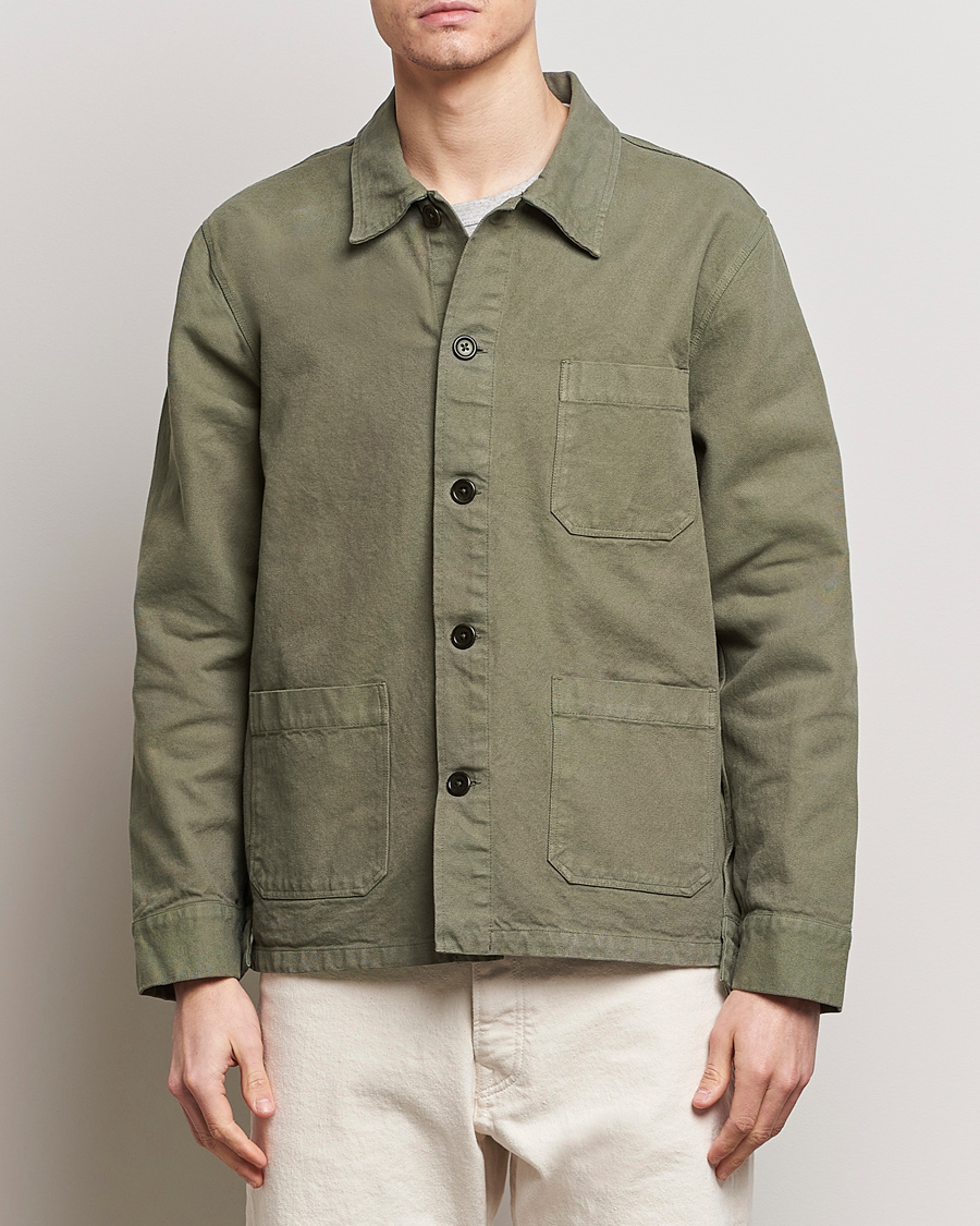 Heren | An Overshirt Occasion | Colorful Standard | Organic Workwear Jacket Dusty Olive